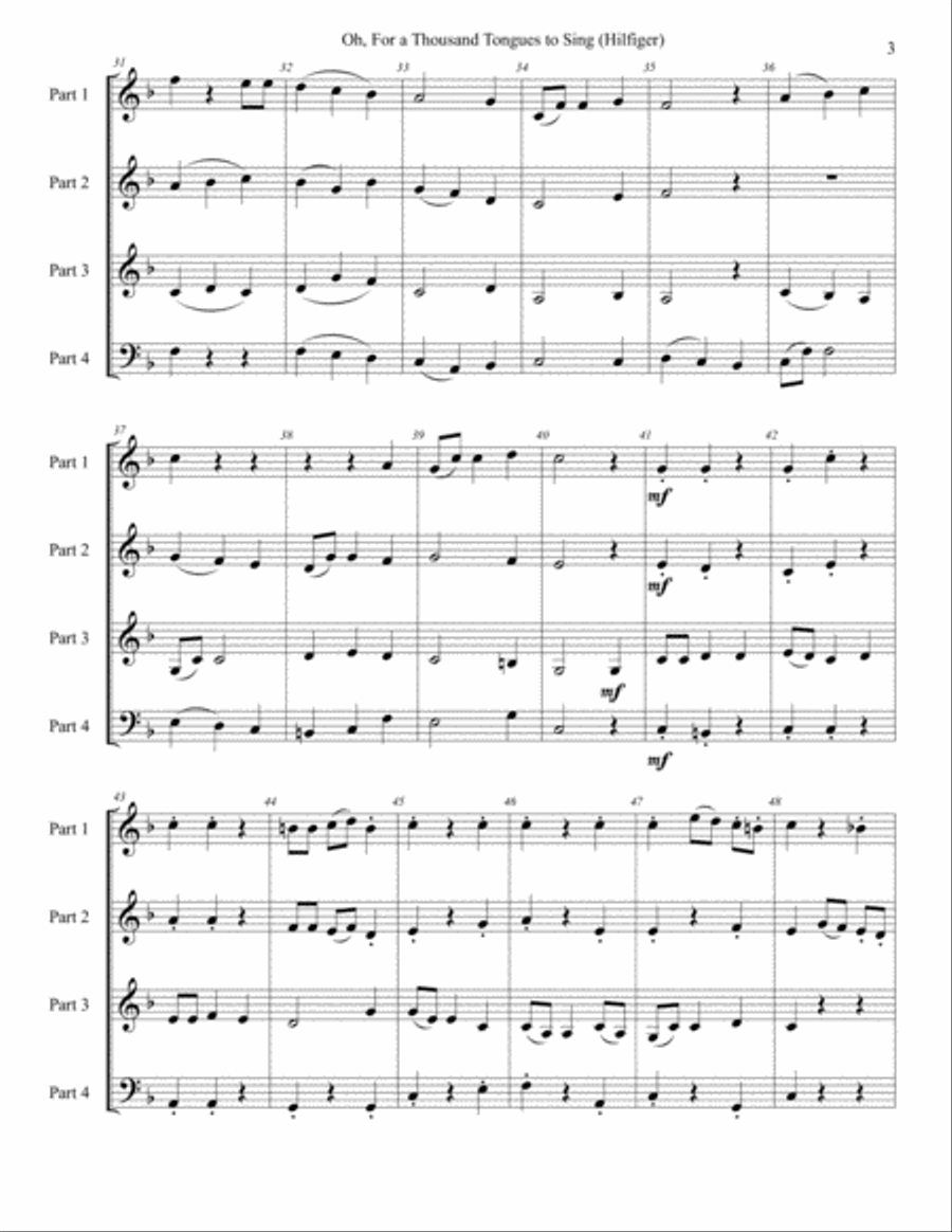 Oh, for a Thousand Tongues to Sing Concert Band scores gallery preview page 6