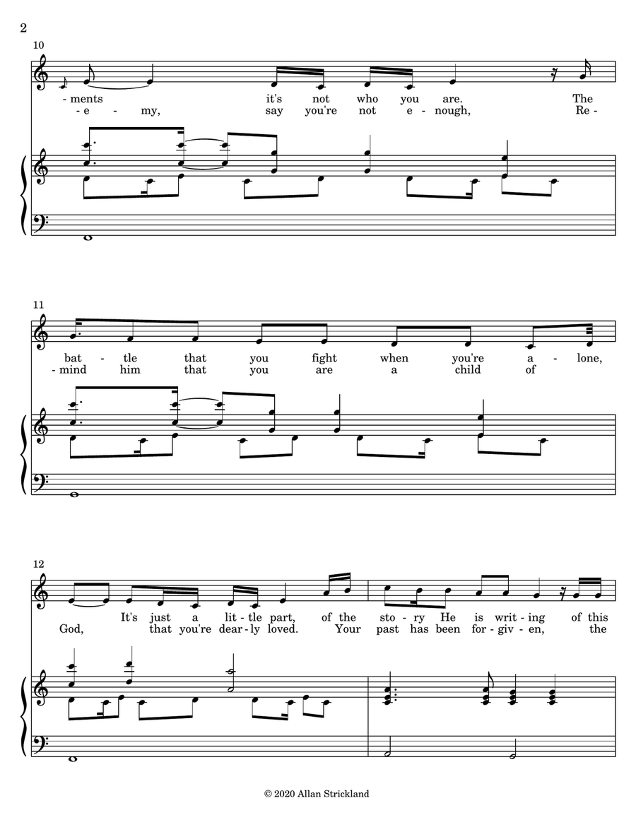 He Has the Final Say Piano, Vocal scores gallery preview page 2