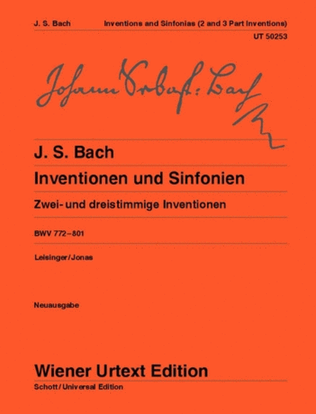 Book cover for Inventions and Sinfonias: Two- and Three-Part Inventions
