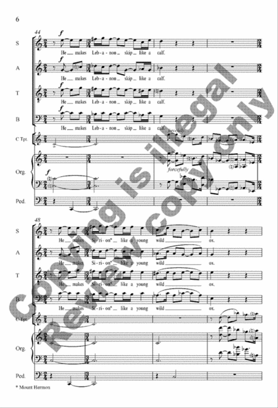 The Voice of the Lord 4-Part scores gallery preview page 6