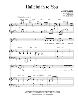 Hallelujah To You (arr. Jim Hammerly)