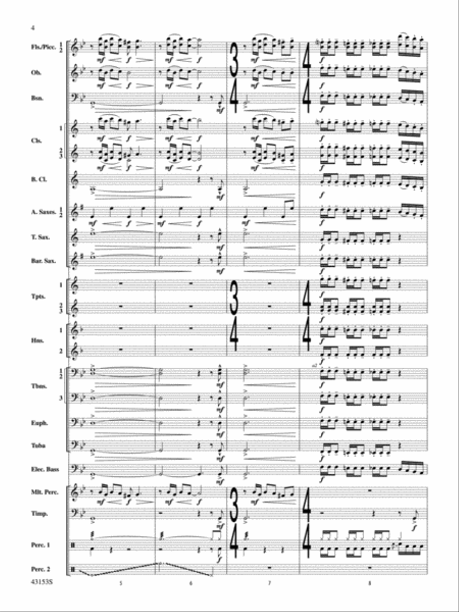 A Mad Russian's Christmas: Score Concert Band scores gallery preview page 4