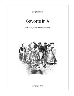 Book cover for Gavotte in A for Early Intermediate Solo Piano