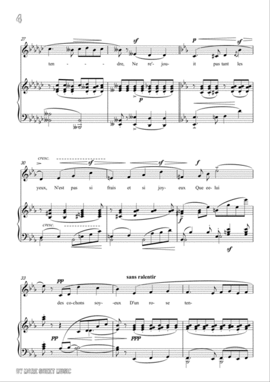 Chabrier-Pastorale des cochons roses in E flat Major,for voice and piano Voice Solo scores gallery preview page 6