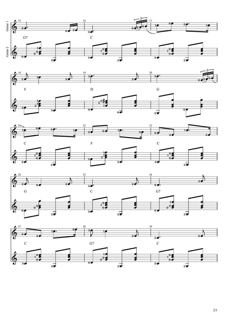 I Wish I Was In Dixie Guitar Solo scores gallery preview page 2