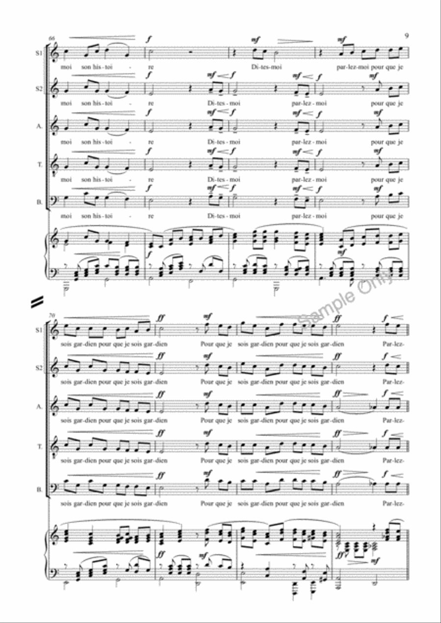 Parlez-Moi 4-Part scores gallery preview page 11