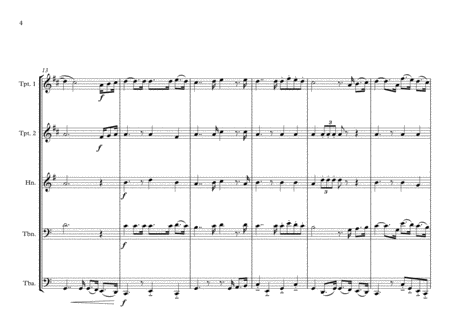 Belgiun National Anthem for Brass Quintet ("La Brabançonne") MFAO World National Anthem Series) image number null