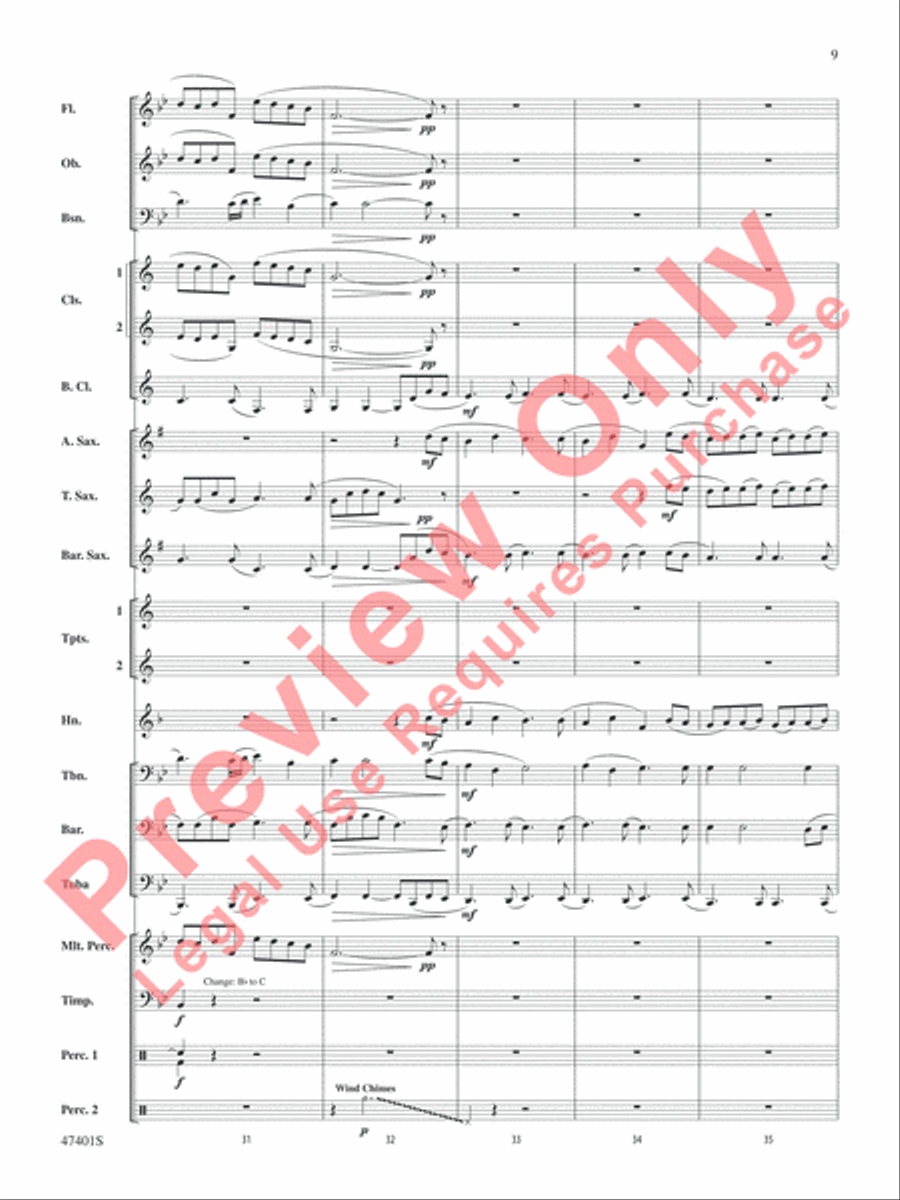 And So He Also Loves the Bow Concert Band scores gallery preview page 10