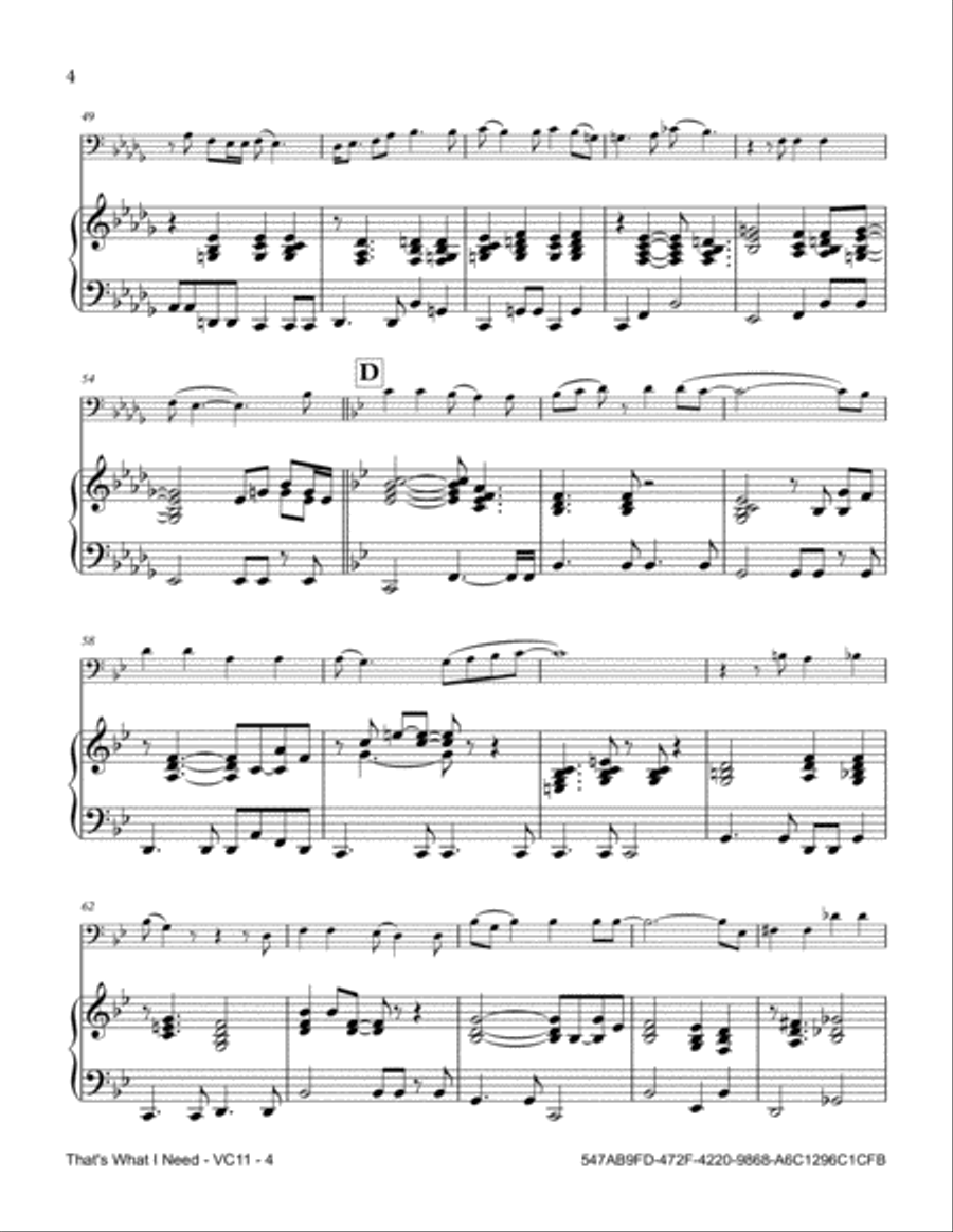 That's What I Need That's What I Need Piano scores gallery preview page 4