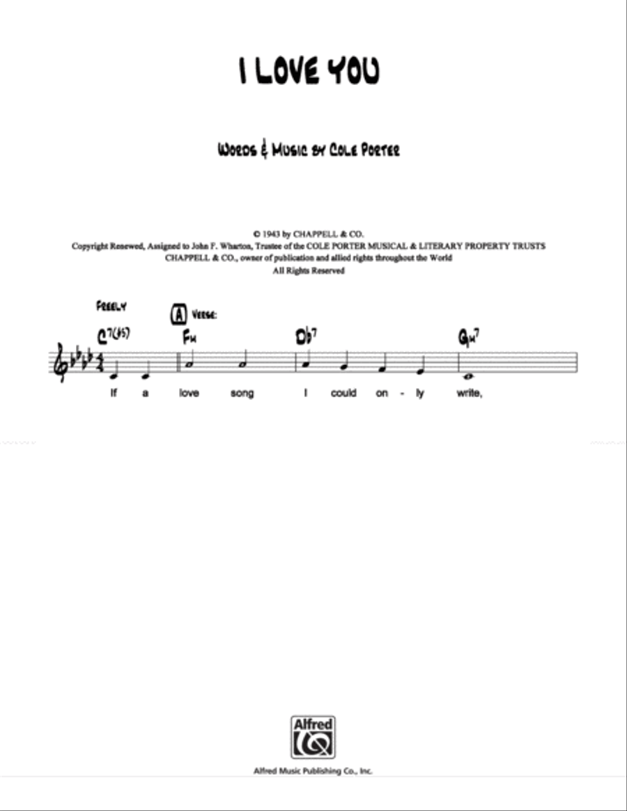 I Love You I Love You School and Community scores gallery preview page 1