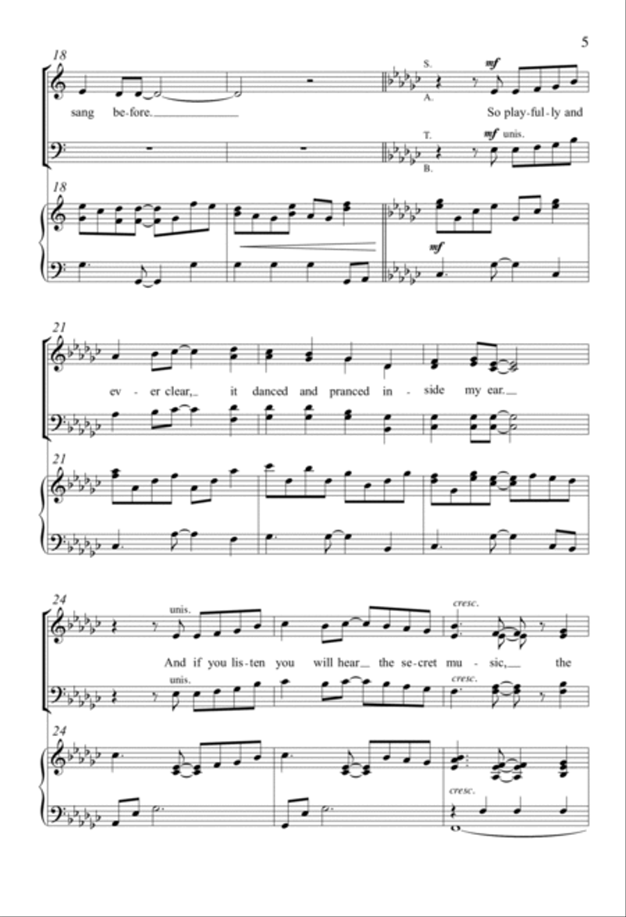 The Secret Melody 4-Part scores gallery preview page 3