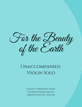 Book cover for For the Beauty of the Earth - Unaccompanied Violin Solo
