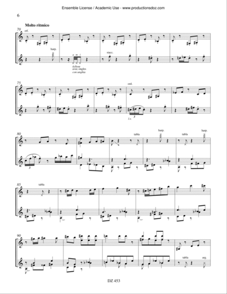 Pentagone - Tangente Classical Guitar scores gallery preview page 6