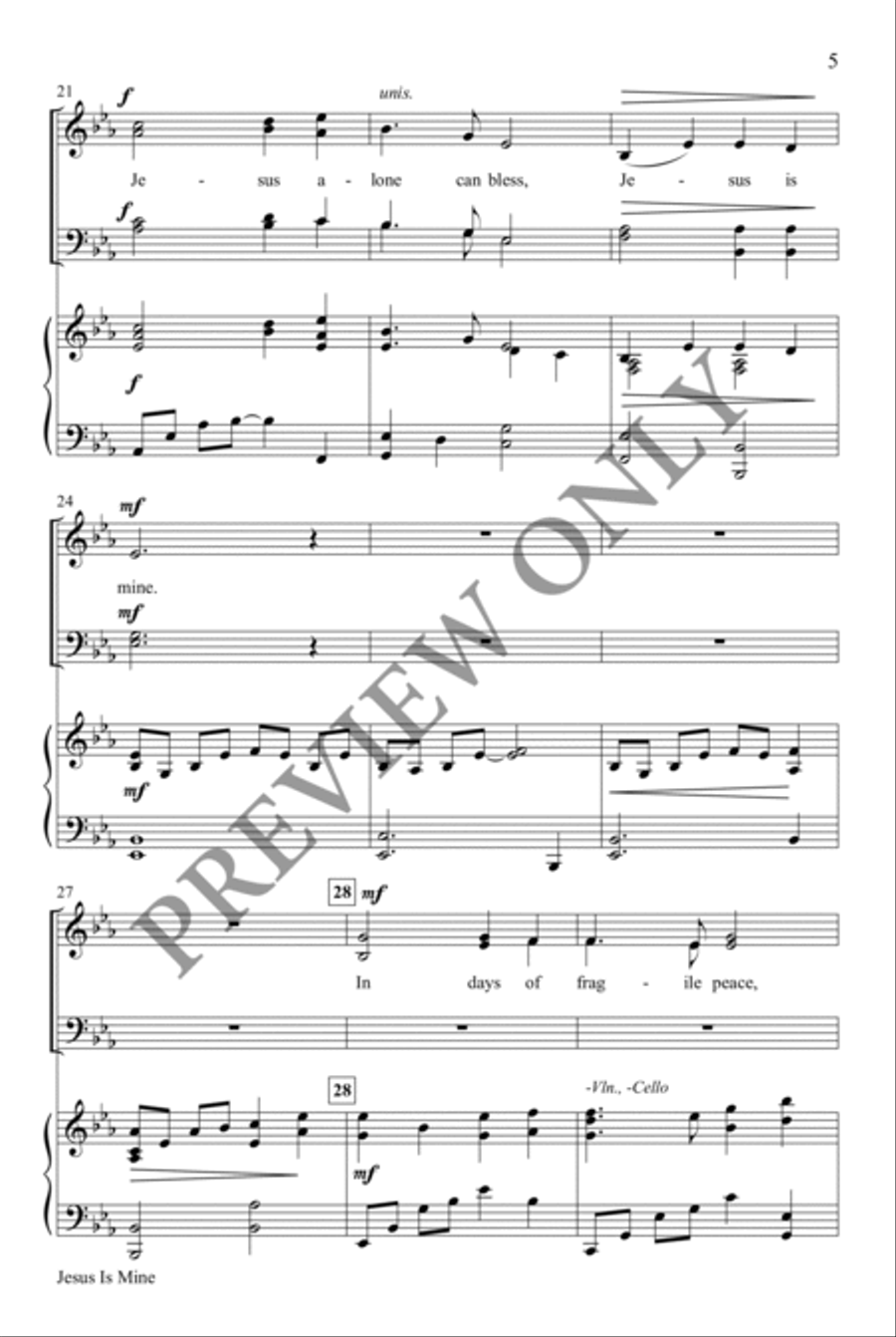 Jesus Is Mine 4-Part scores gallery preview page 4