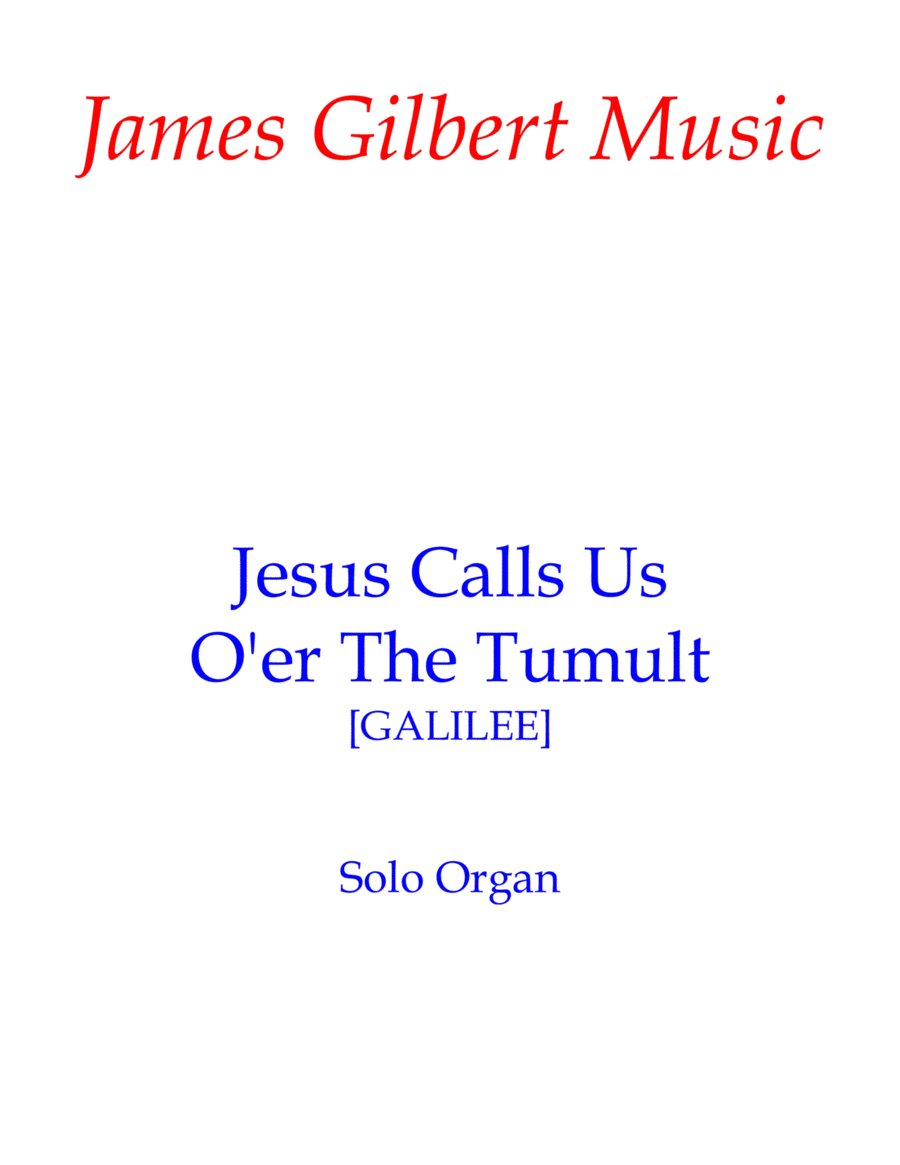 Jesus Calls Us O'er The Tumult Organ Solo scores gallery preview page 1