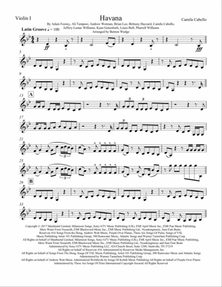 Havana String Quartet scores gallery preview page 1