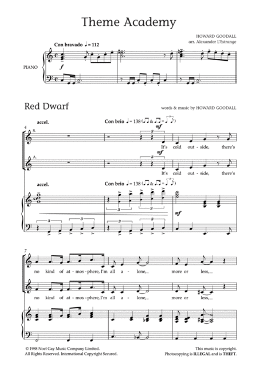 Theme Academy from Howard Goodall's great big tunes SA scores gallery preview page 2