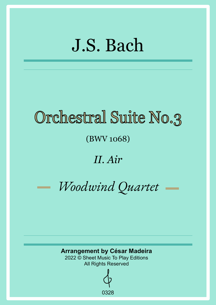 Air on G String - Woodwind Quartet (Full Score and Parts) Woodwind Quartet scores gallery preview page 1