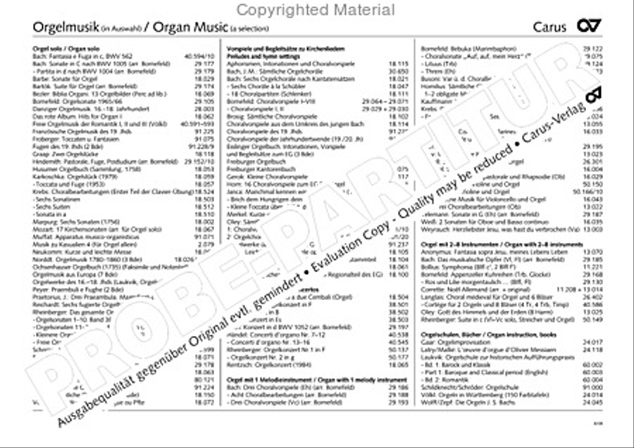 Freiburger Orgelbuch: Stammteil