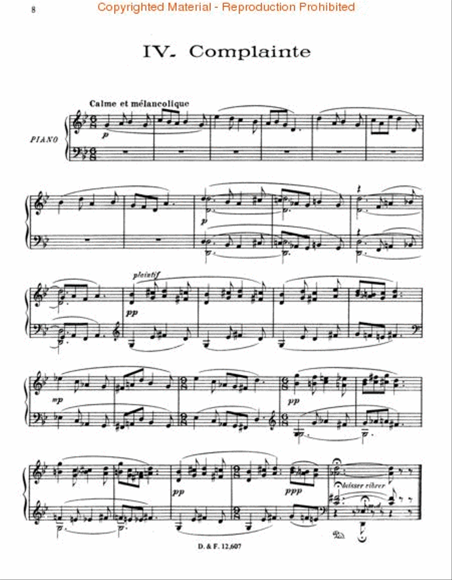 Suite Francaise d'après Claude Gervaise Piano Solo scores gallery preview page 3