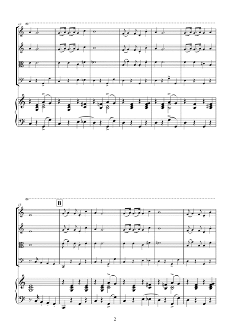 Rudolph The Red-nosed Reindeer Rudolph The Red-nosed Reindeer Piano Quintet scores gallery preview page 4