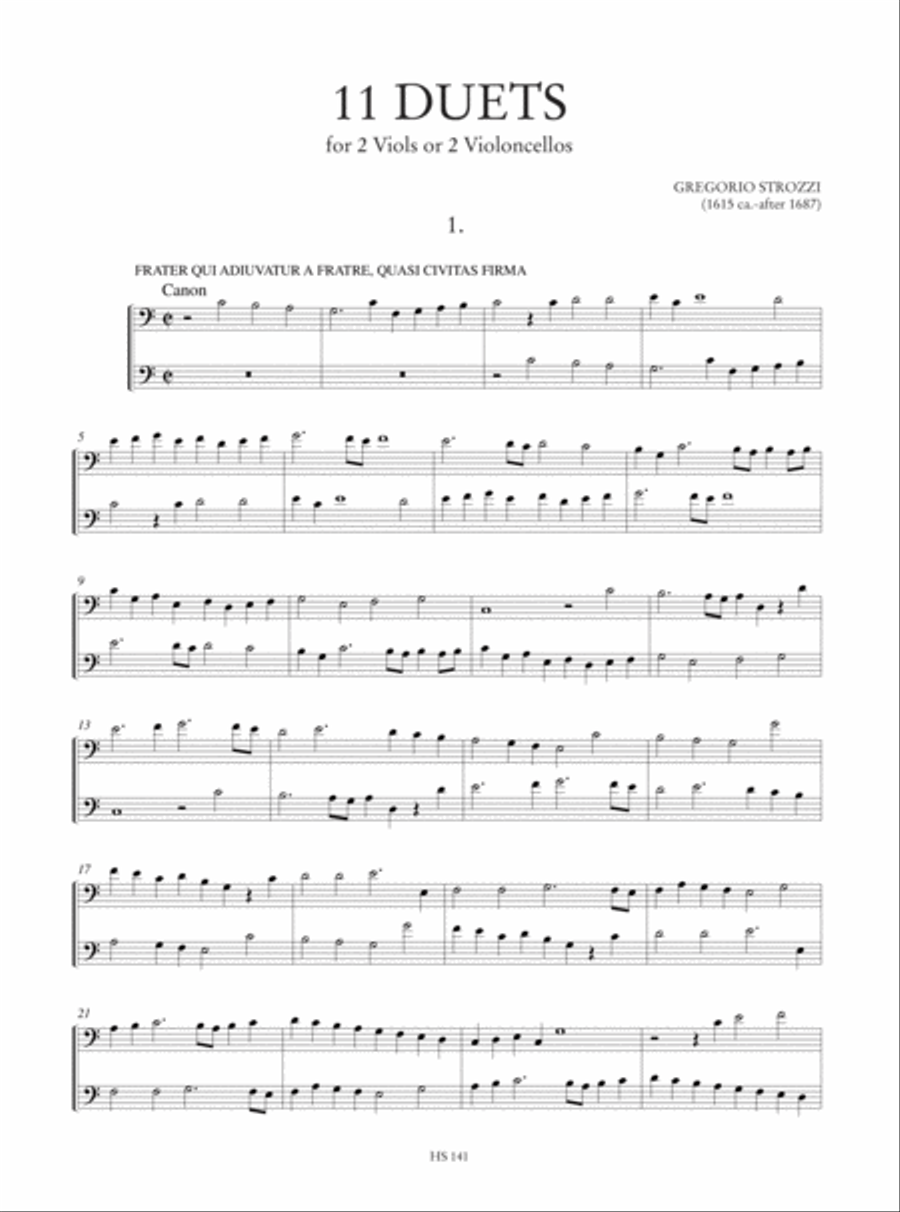 11 Duets for 2 Viols or 2 Violoncellos String Duet scores gallery preview page 2