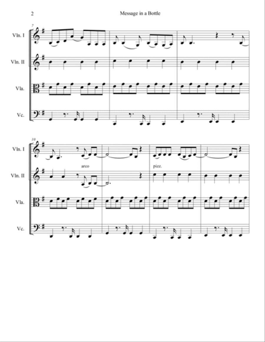 Message In A Bottle Taylor S Version From The Vault String Quartet scores gallery preview page 3