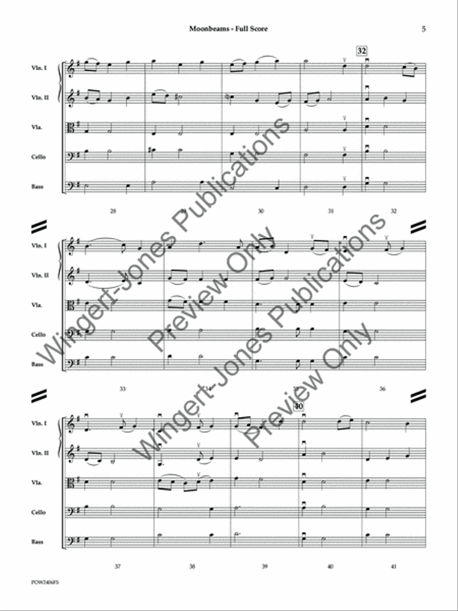 Moonbeams (Score) String Orchestra scores gallery preview page 6
