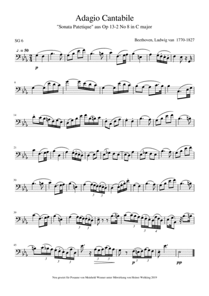 Trombone Solo Posaune Pieces Komponist born 1758-1770 - 12 Pieces Trombone Solo Posaune Soli Stü