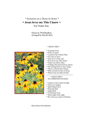 Book cover for Jesus loves me This I know(For 3 Violins or, 2Vns and Va)