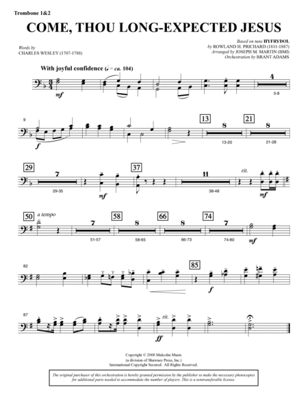 Carols for Choir and Congregation - Trombone 1, 2