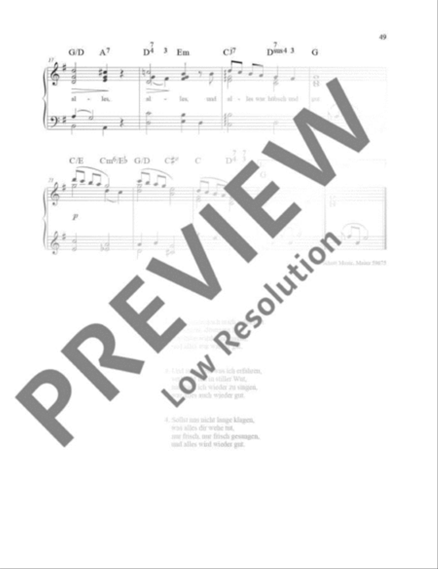 Hab oft im Kreise der Lieben Piano Solo scores gallery preview page 3