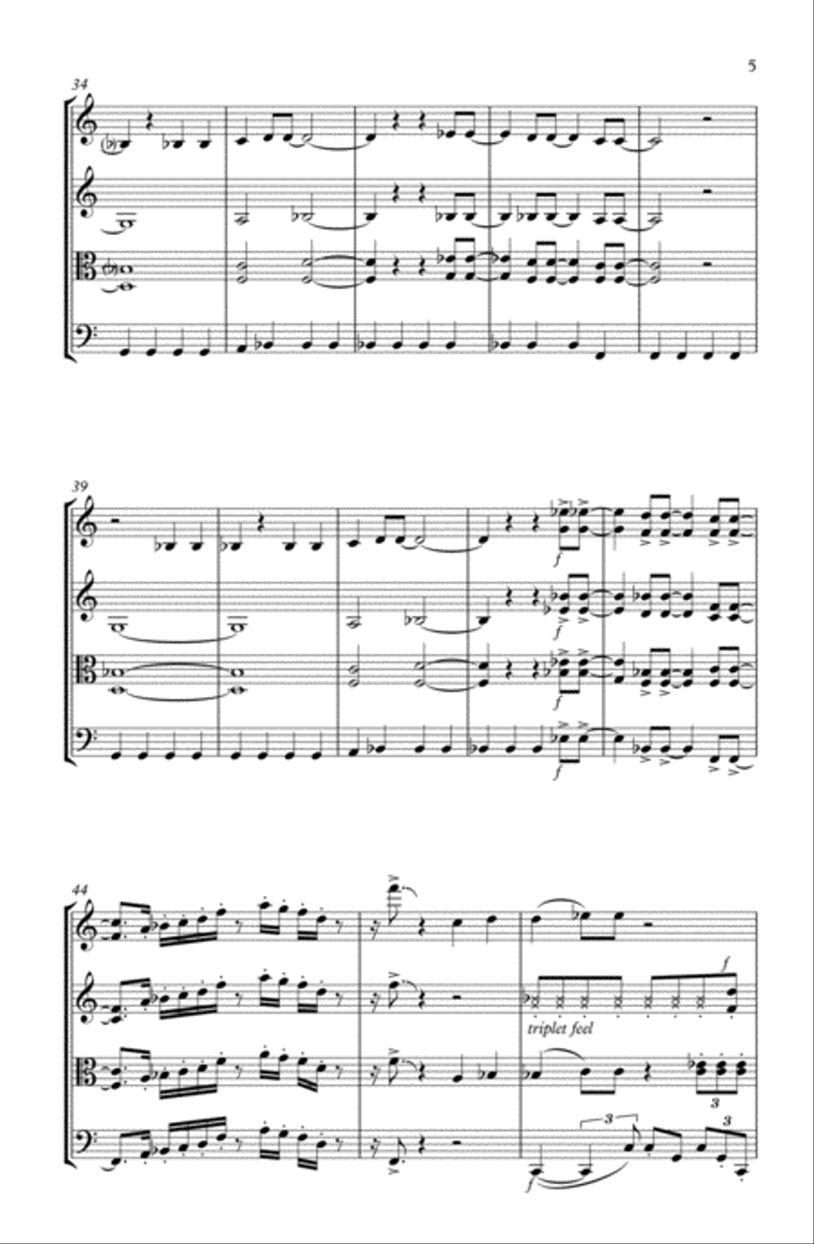 Rosanna Rosanna String Quartet scores gallery preview page 5