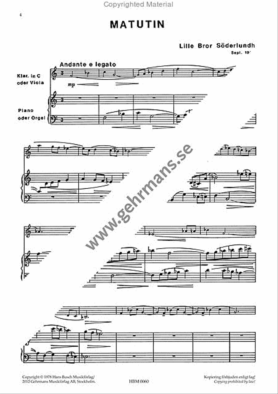 Zwei Inventionen Clarinet scores gallery preview page 3