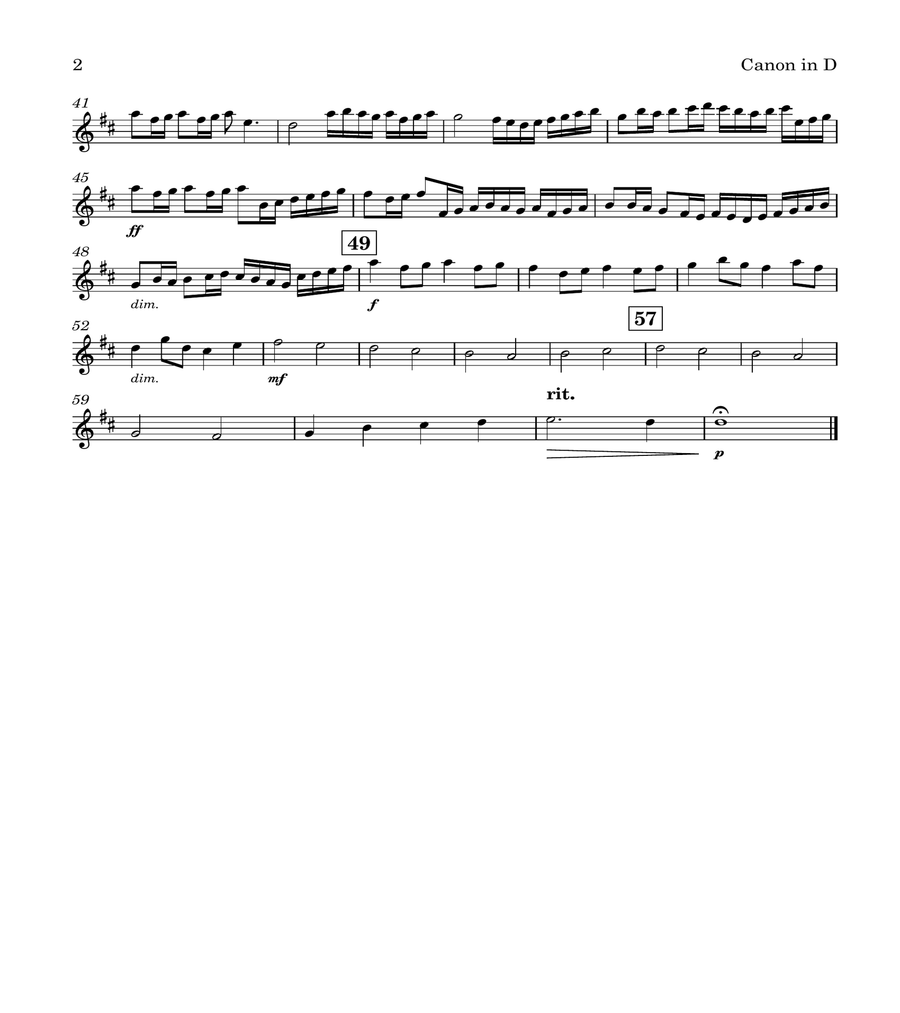 Canon In D Violin Cello Duet String Duet scores gallery preview page 6