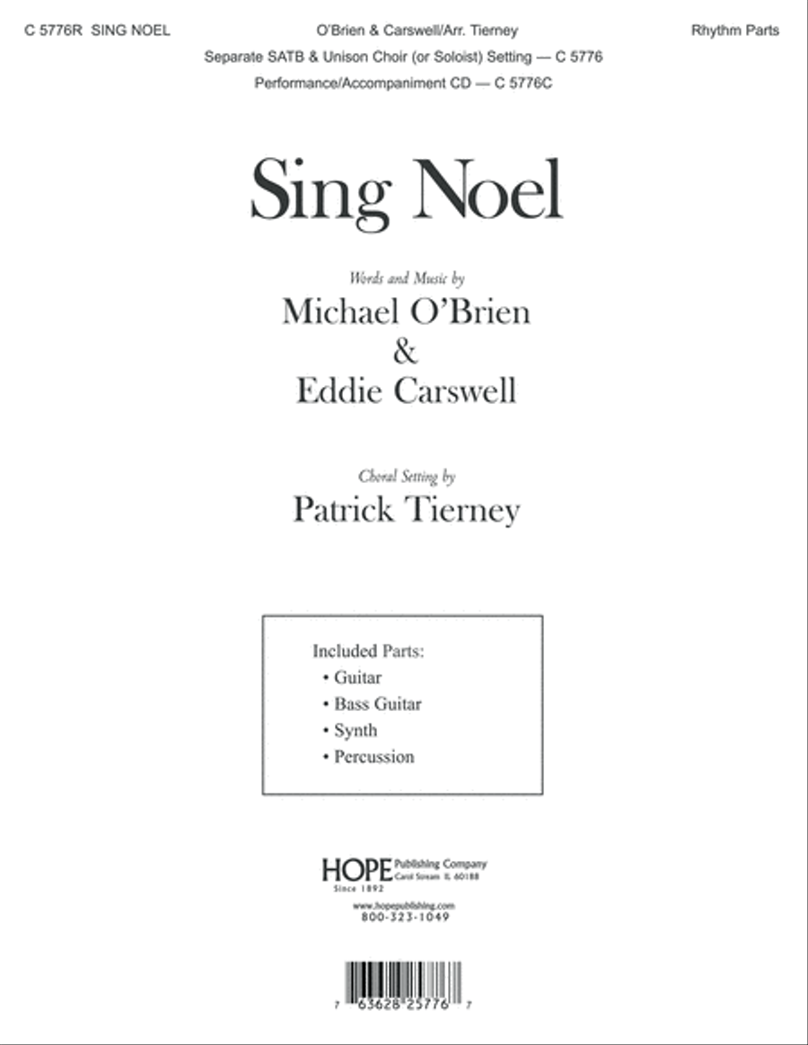 Sing Noel Unison Choir scores gallery preview page 1