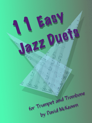Book cover for 11 Easy Jazz Duets for Trumpet and Trombone