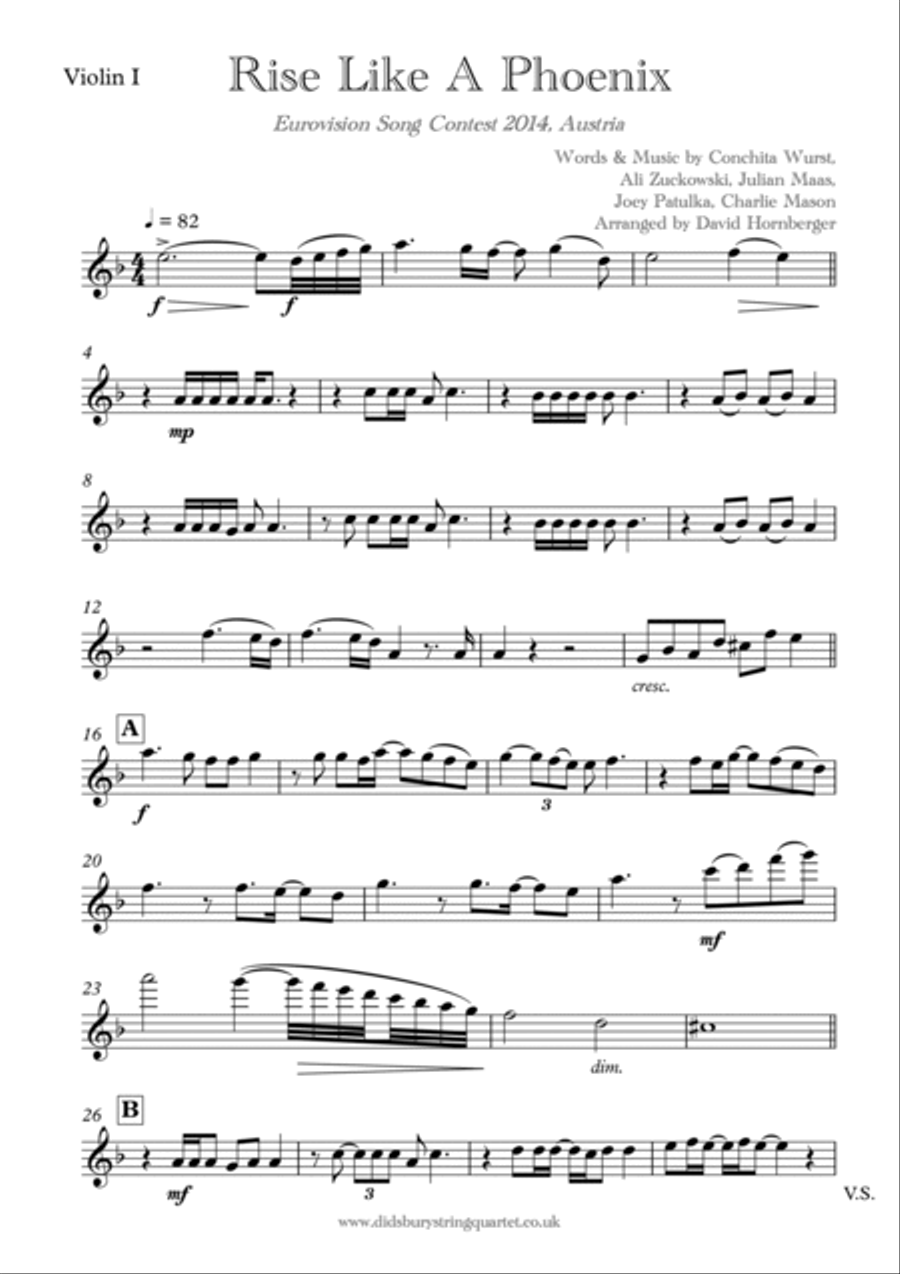 Rise Like A Phoenix Rise Like A Phoenix String Quartet scores gallery preview page 2