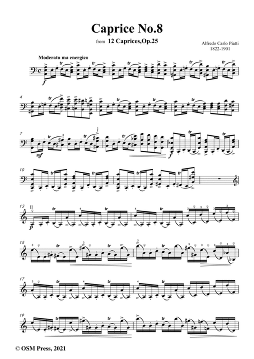Alfredo Piatti-Caprice No.8,Op.25 No.8,Op.25',for Solo Cello image number null