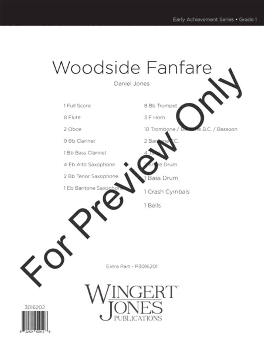 Woodside Fanfare Woodside Fanfare Concert Band scores gallery preview page 2