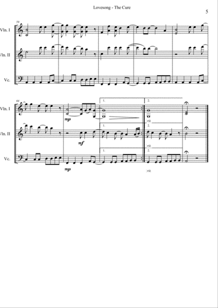 Lovesong String Trio scores gallery preview page 5