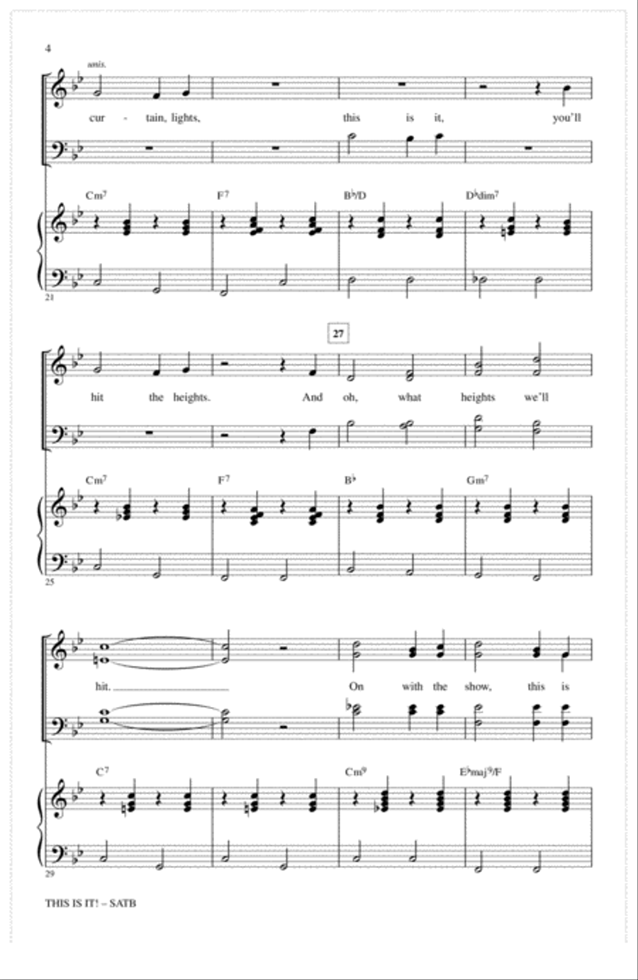 This Is It (arr. Alan Billingsley) 4-Part scores gallery preview page 3