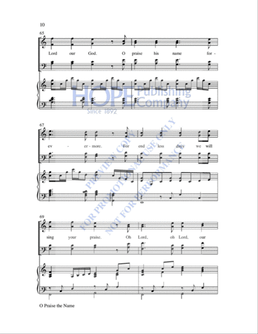 O Praise the Name (Anastasis) 4-Part scores gallery preview page 11