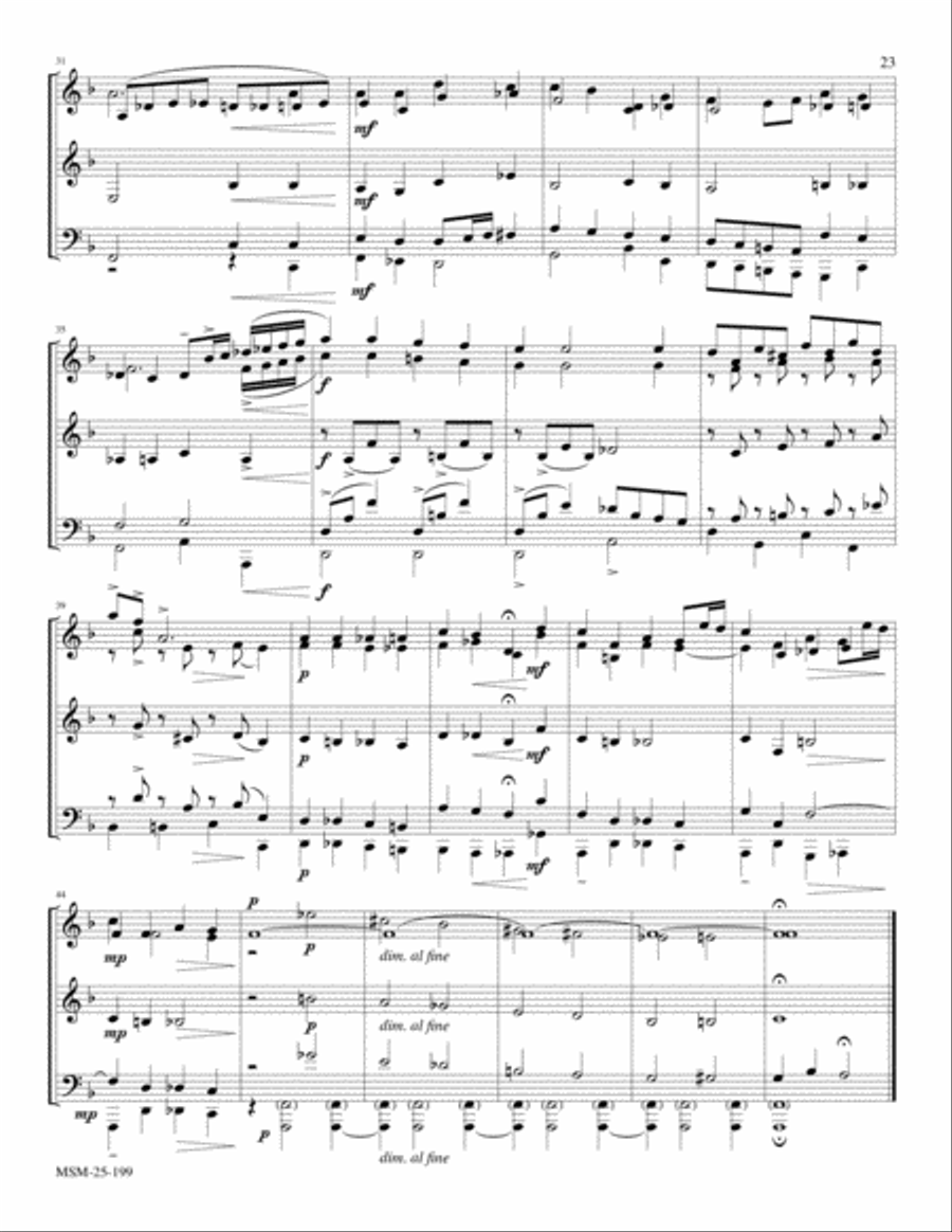 O Little Town of Bethlehem (St. Louis) Brass Quintet scores gallery preview page 3