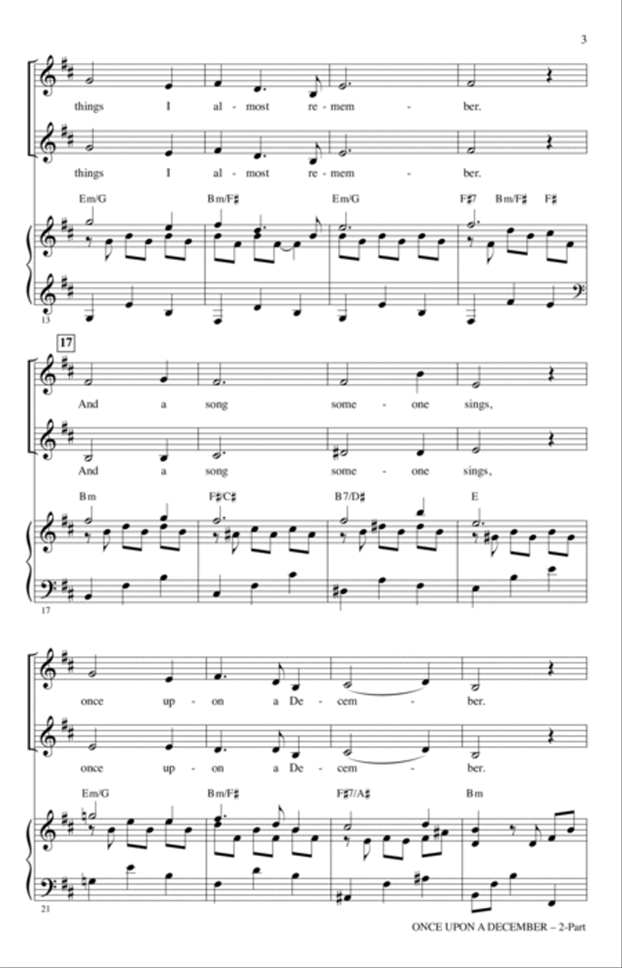 Once Upon A December (from Anastasia) (arr. Audrey Snyder) 2-Part scores gallery preview page 2