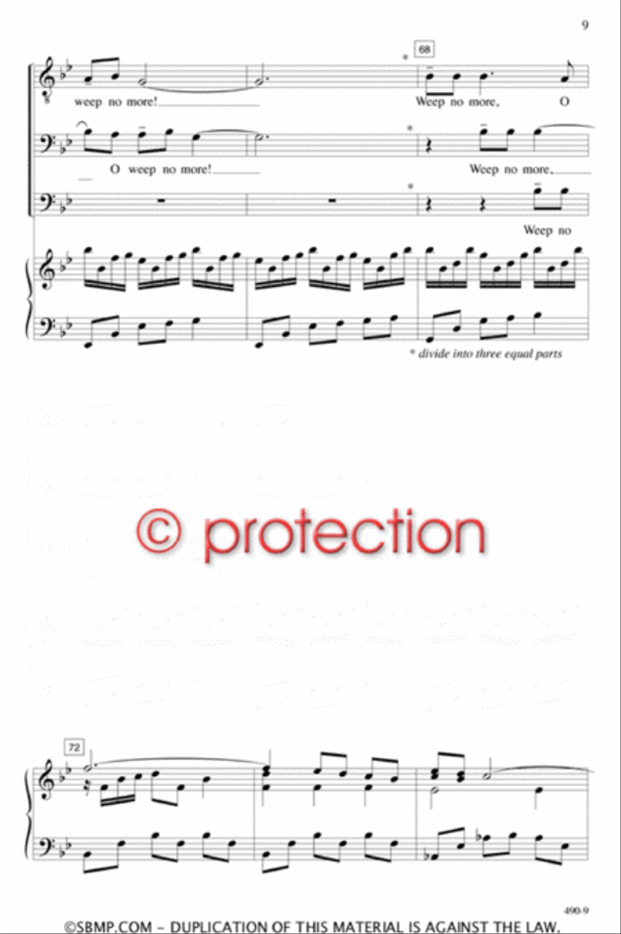 Weep No More - TTBB Octavo TTBB scores gallery preview page 8