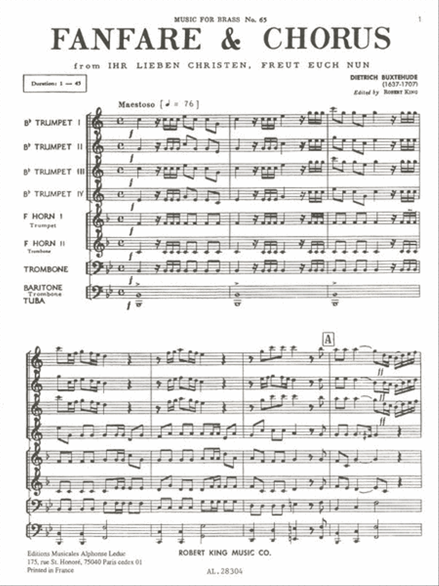Fanfare & Chorus (ensemble-brass 8 Or More) Choir scores gallery preview page 2