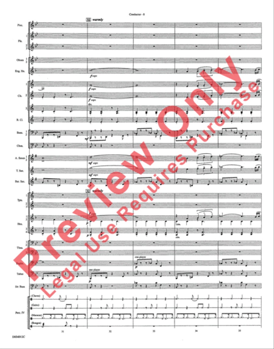 Cuban Overture Concert Band scores gallery preview page 15