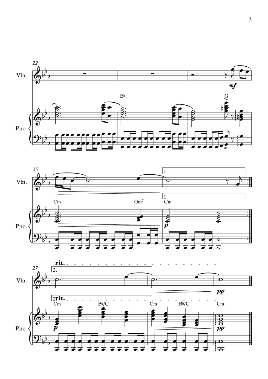 El Cóndor Pasa Violin and Piano El Cóndor Pasa Violin and Piano Violin Solo scores gallery preview page 3