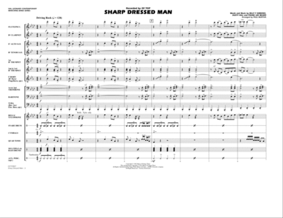 Sharp Dressed Man - Conductor Score (Full Score) Marching Band scores gallery preview page 2